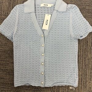 ASTR Light Blue Knit Shirt